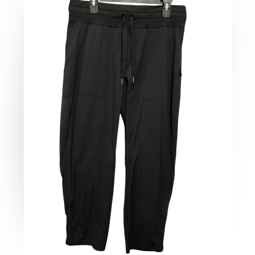 Lululemon Dance Studio Crop Pants MR Black Swift Fabric Drawstring Waist - Picture 8 of 11